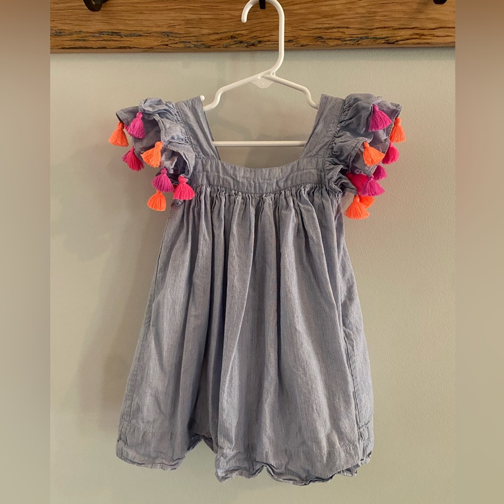 Charming Dress with Colorful Tassels